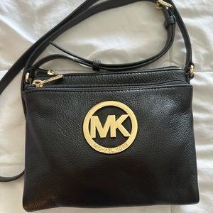 MICHAEL KORS: Mini Cross Body Leather Black Bag